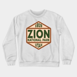 Zion National Park badge Crewneck Sweatshirt